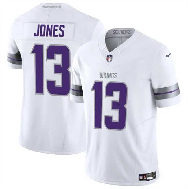 Men%27s Minnesota Vikings #13 Daniel Jones White 2024 F.U.S.E. Winter Warrior Limited Stitched Jersey